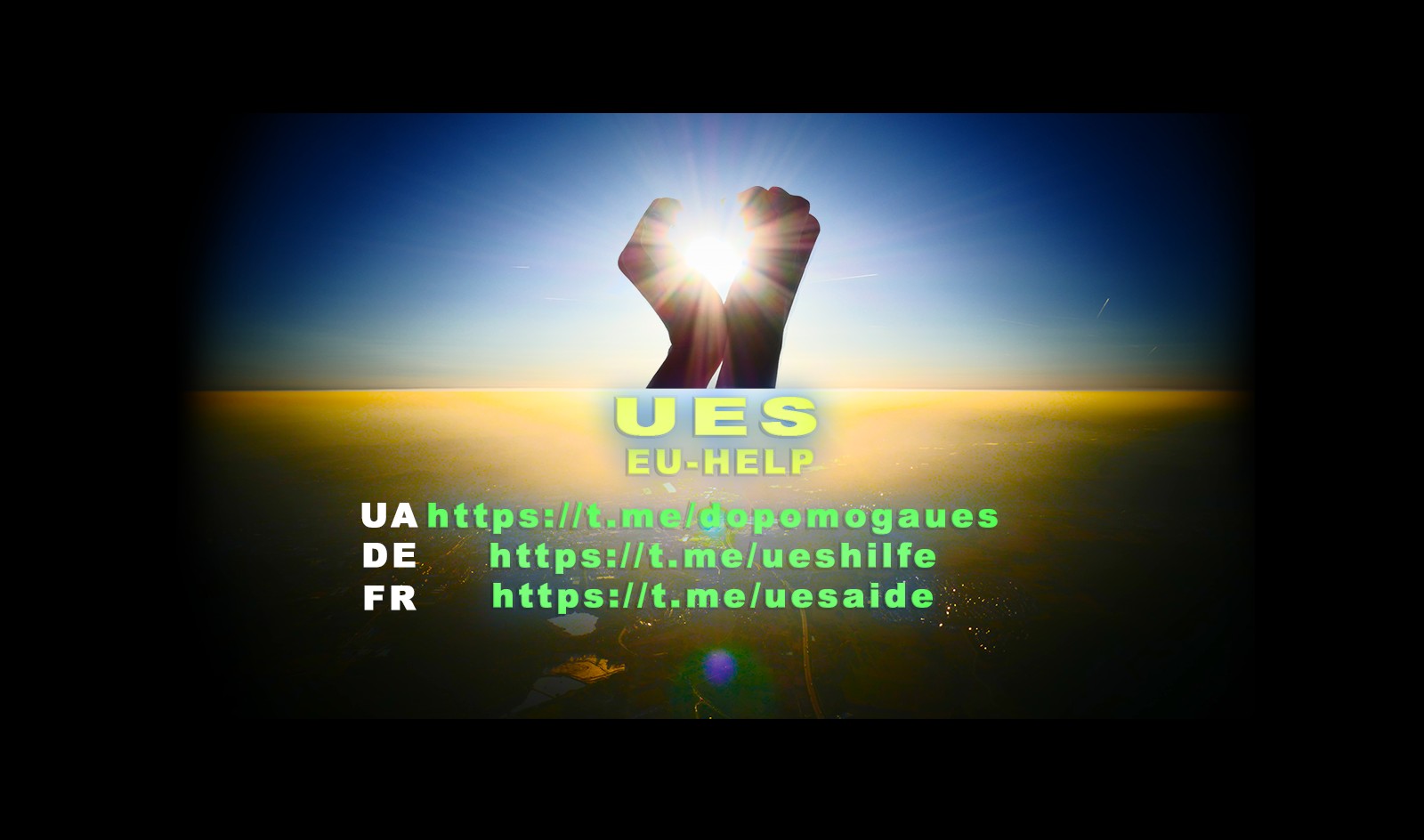 Projekt „УЄC-Україна є світло“ – „UES-Bereitschaftshilfe für die Ukraine“